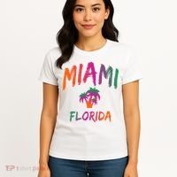 Miami Florida Text Print Classic Women's T-Shirt thumb 4