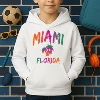 Miami Florida Text Print Classic Kids Hoodie thumb 2