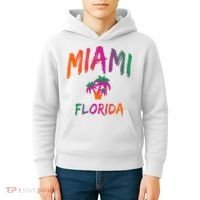 Miami Florida Text Print Classic Kids Hoodie thumb 4