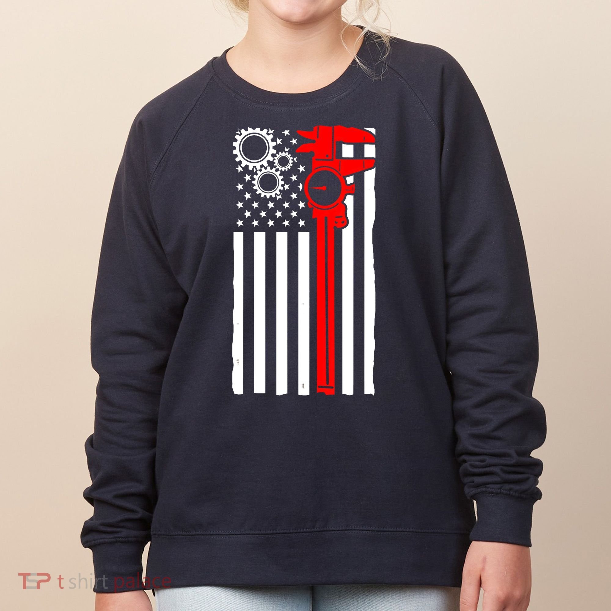 Machinist Flag Tools CNC Machine Operator Machining Women's Sweatshirt
