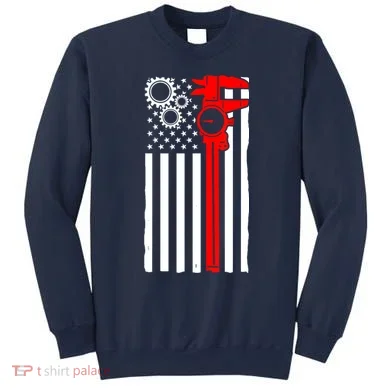 Machinist Flag Tools CNC Machine Operator Machining Sweatshirt