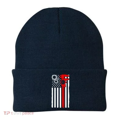 Machinist Flag Tools CNC Machine Operator Machining Beanie