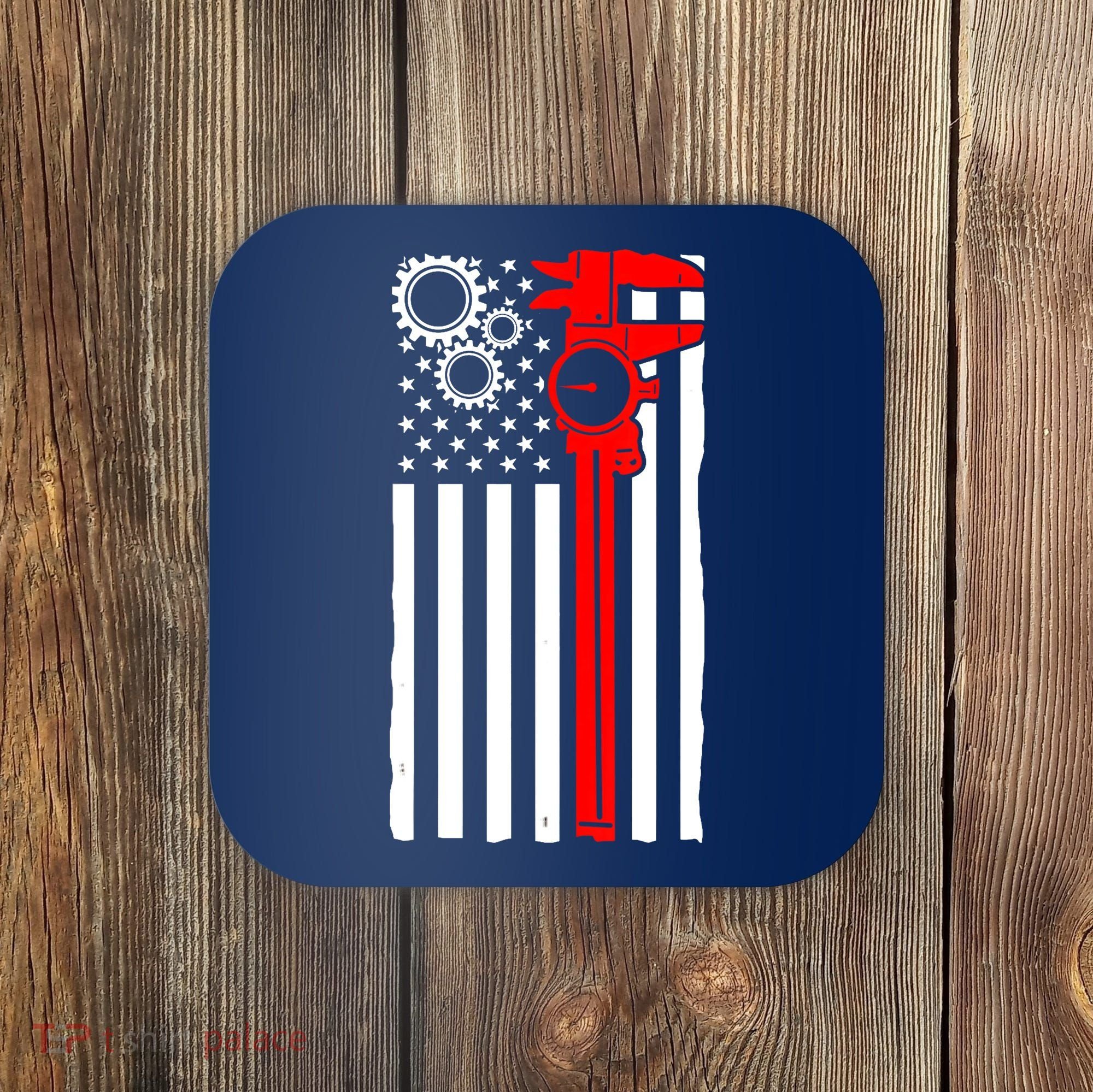 Machinist Flag Tools CNC Machine Operator Machining Coaster