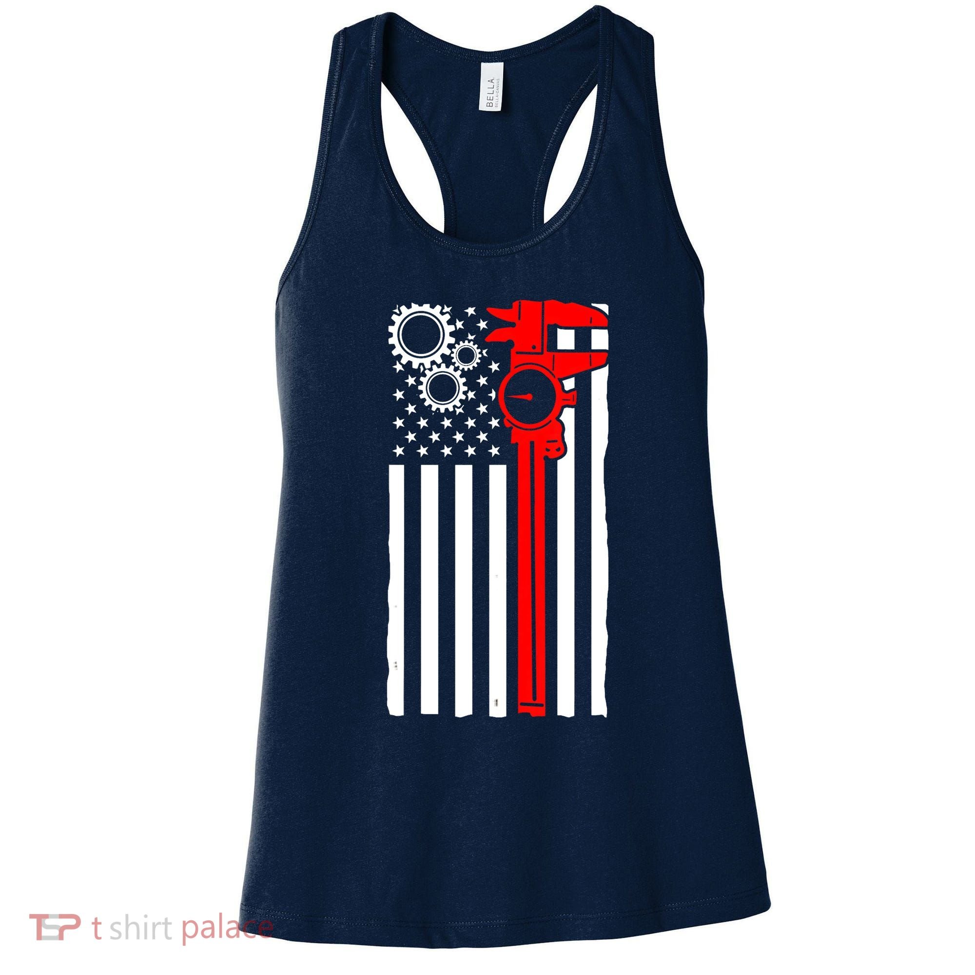 Machinist Flag Tools CNC Machine Operator Machining Women's Tank Top