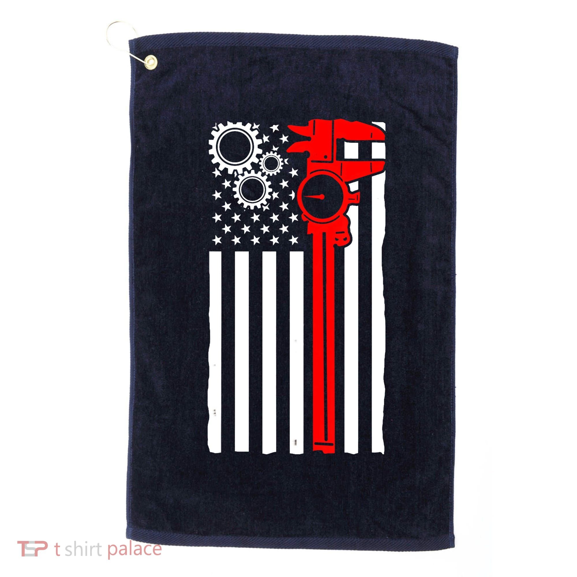 Machinist Flag Tools CNC Machine Operator Machining Golf Towel