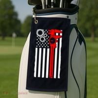 Machinist Flag Tools CNC Machine Operator Machining Golf Towel thumb 2