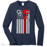 Machinist Flag Tools CNC Machine Operator Machining Women's Long Sleeve Shirt thumb 0