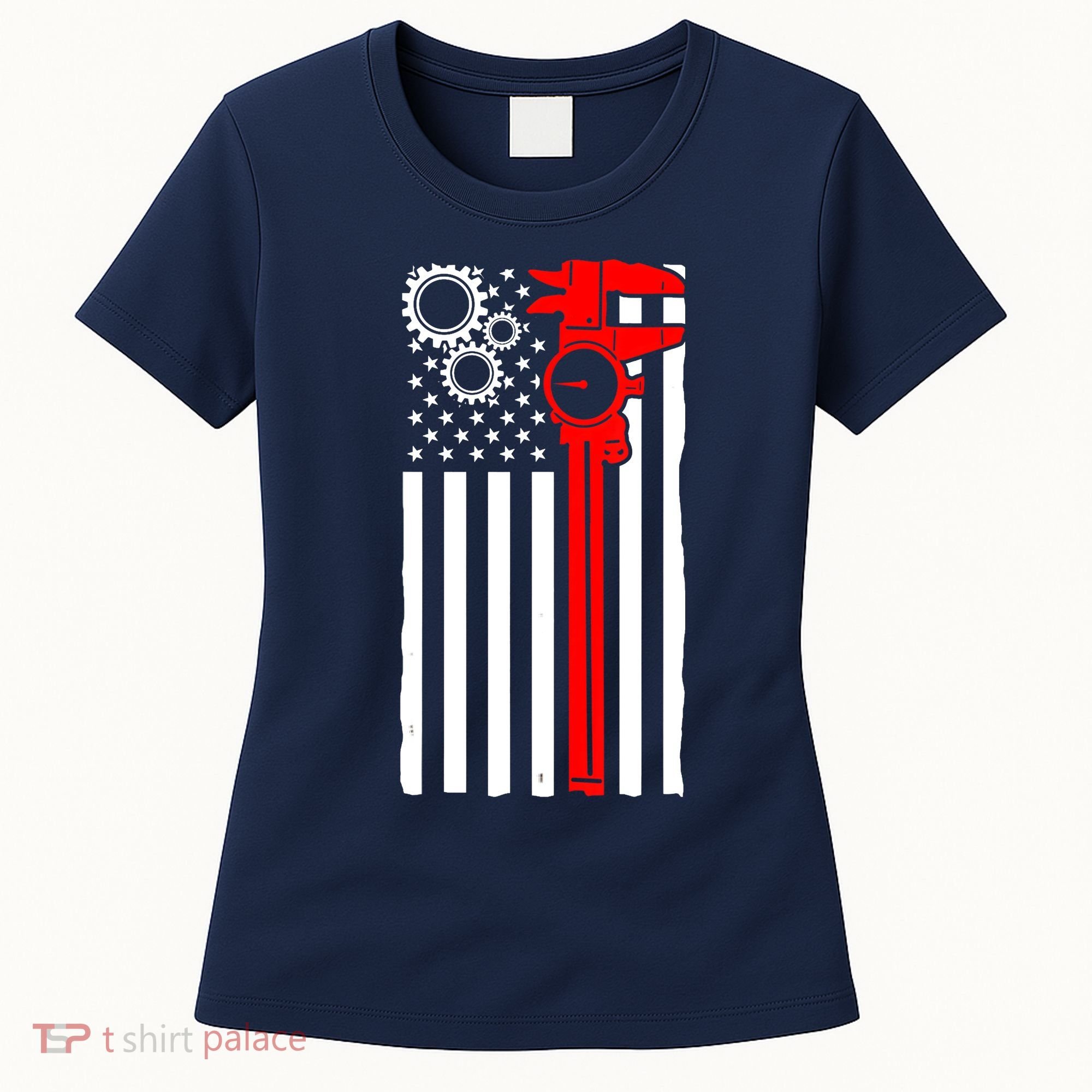 Machinist Flag Tools CNC Machine Operator Machining Women's T-Shirt