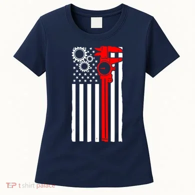 Machinist Flag Tools CNC Machine Operator Machining Women's T-Shirt