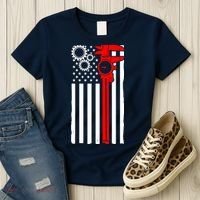 Machinist Flag Tools CNC Machine Operator Machining Women's T-Shirt thumb 3