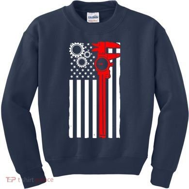Machinist Flag Tools CNC Machine Operator Machining Kids Sweatshirt