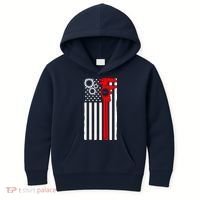 Machinist Flag Tools CNC Machine Operator Machining Kids Hoodie thumb 0