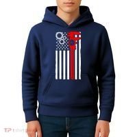 Machinist Flag Tools CNC Machine Operator Machining Kids Hoodie thumb 4