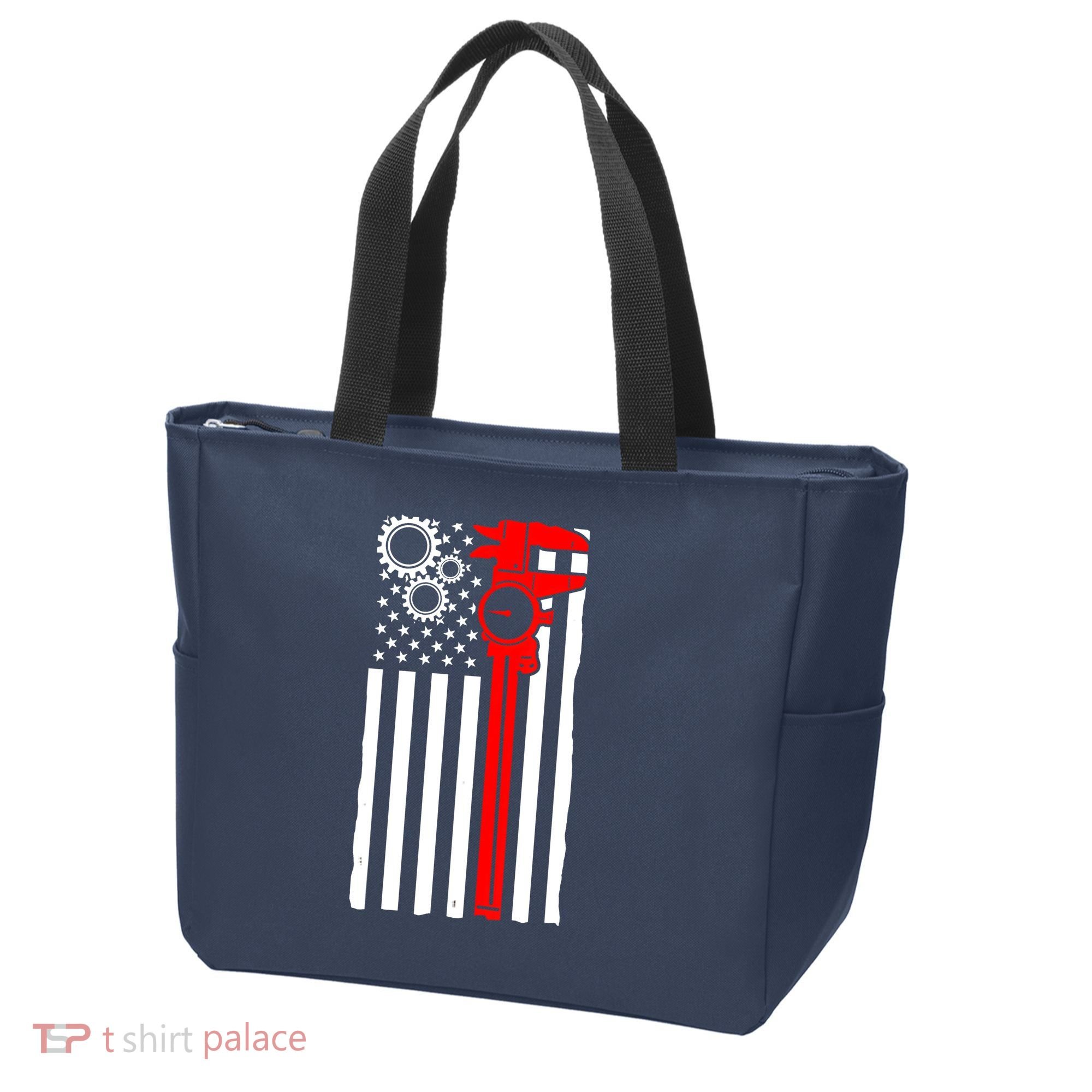 Machinist Flag Tools CNC Machine Operator Machining Tote Bag