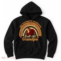 My Favorite Turkeys Call Me Grandpa Thanksgiving Thankful Hoodie thumb 0