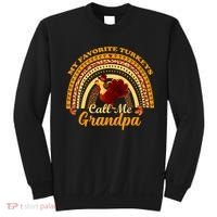 My Favorite Turkeys Call Me Grandpa Thanksgiving Thankful Sweatshirt thumb 0