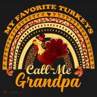 My Favorite Turkeys Call Me Grandpa Thanksgiving Thankful Women's Tank Top thumb 5