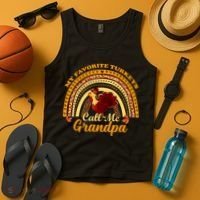 My Favorite Turkeys Call Me Grandpa Thanksgiving Thankful Tank Top thumb 4