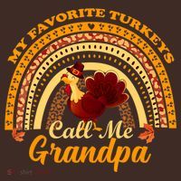 My Favorite Turkeys Call Me Grandpa Thanksgiving Thankful Baby Bodysuit thumb 2