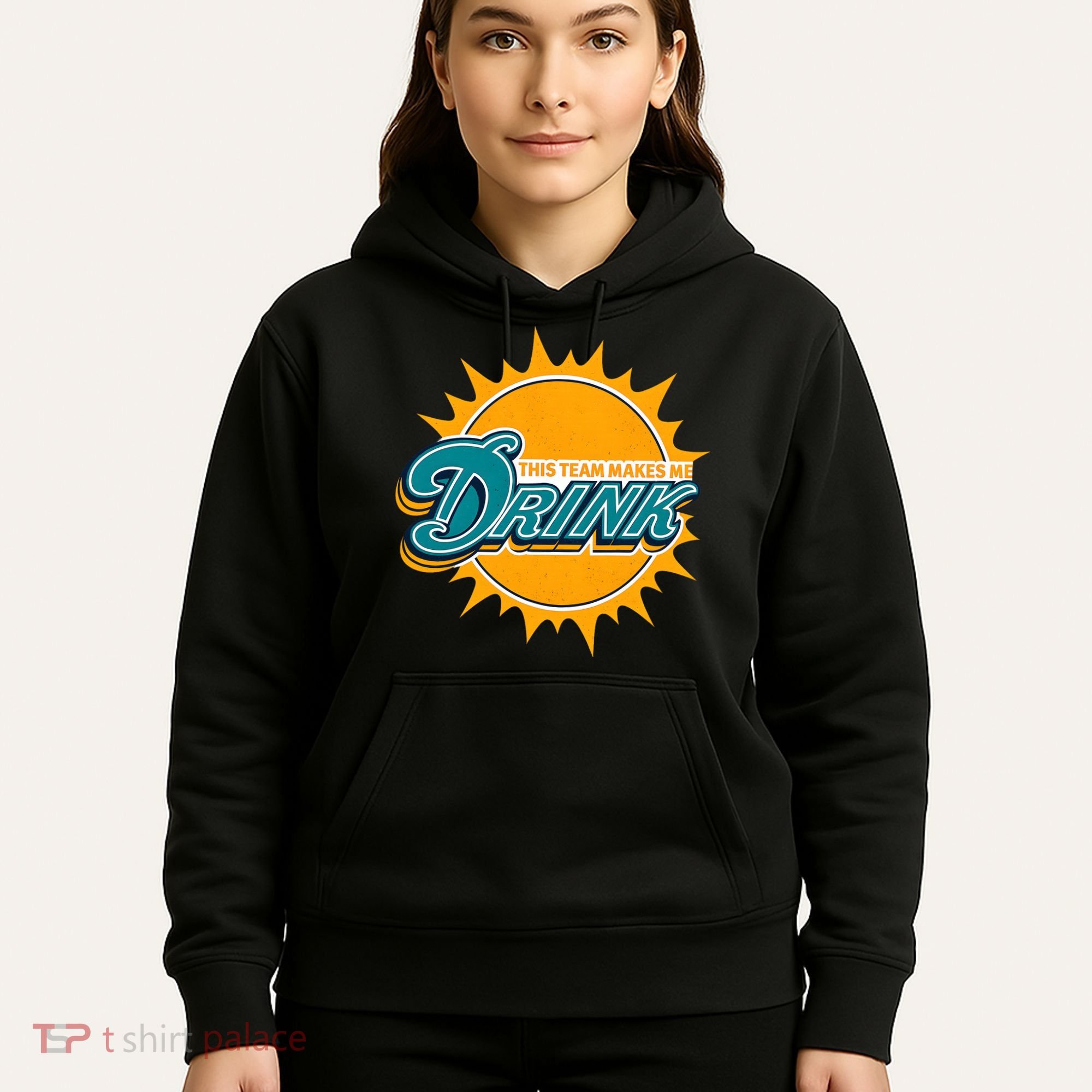 Miami Football This Team Make Me Drink Funny Hoodie