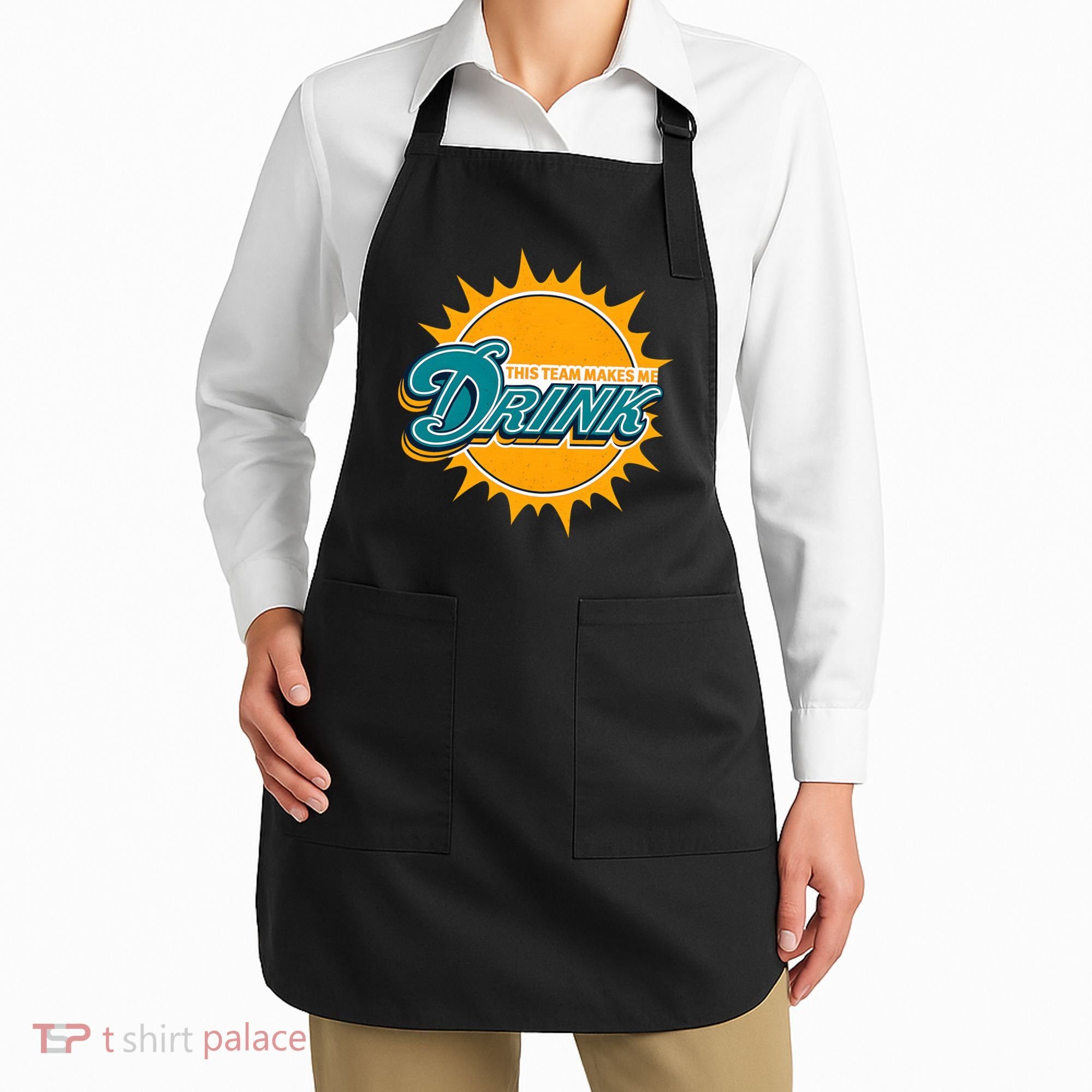 Miami Football This Team Make Me Drink Funny Apron