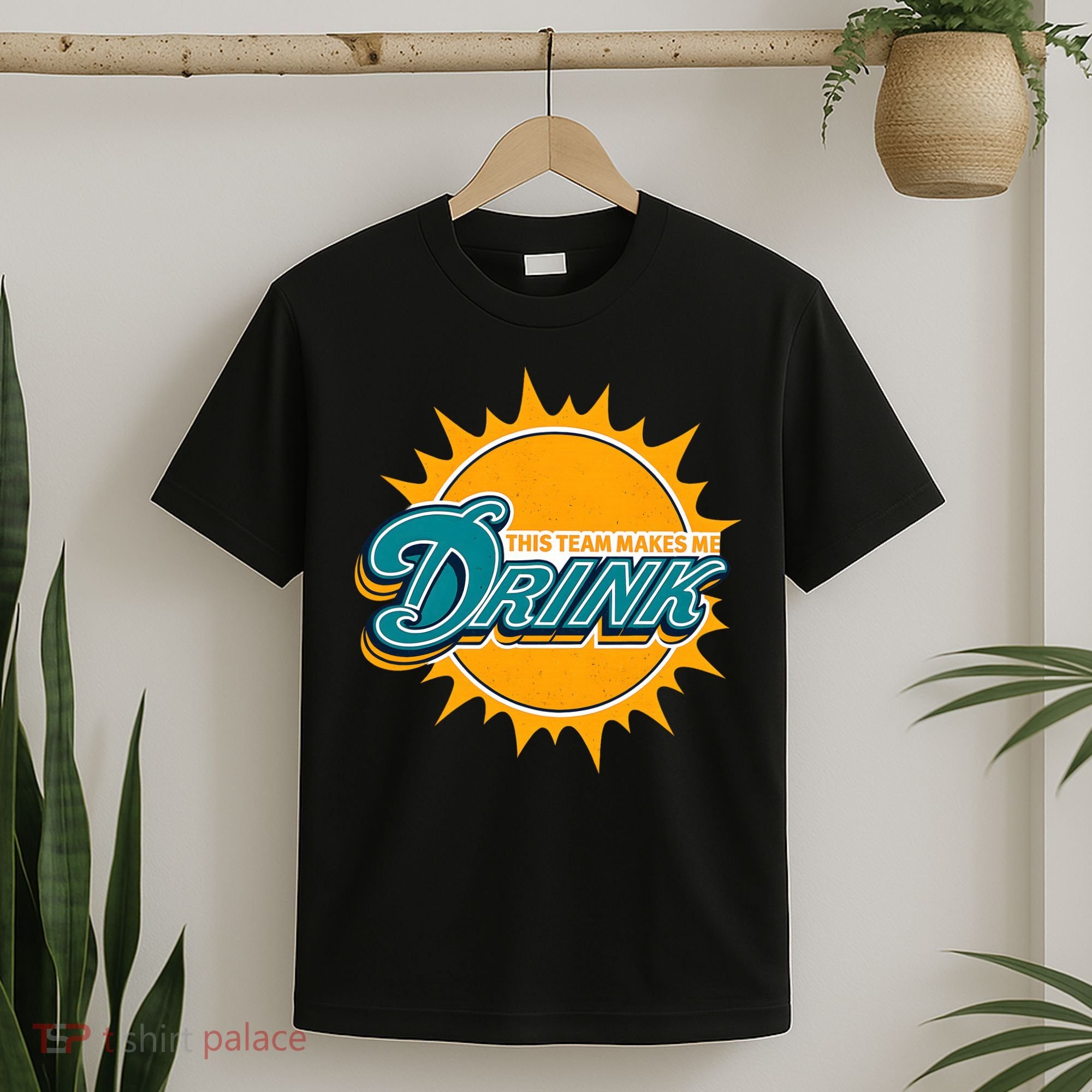 Miami Football This Team Make Me Drink Funny T-Shirt