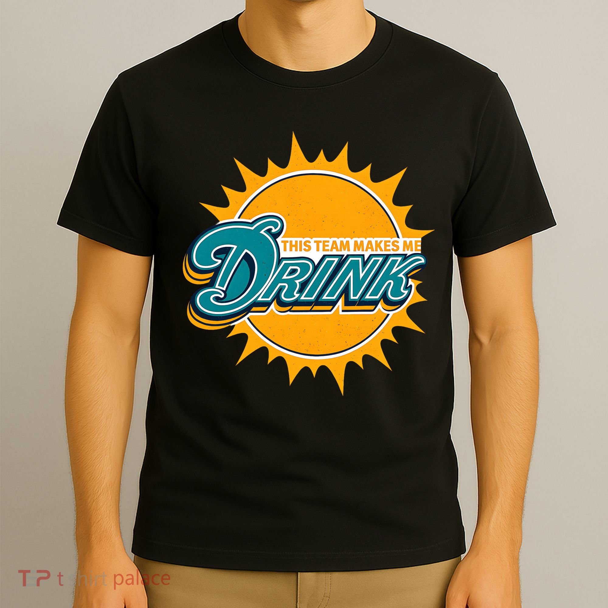 Miami Football This Team Make Me Drink Funny T-Shirt