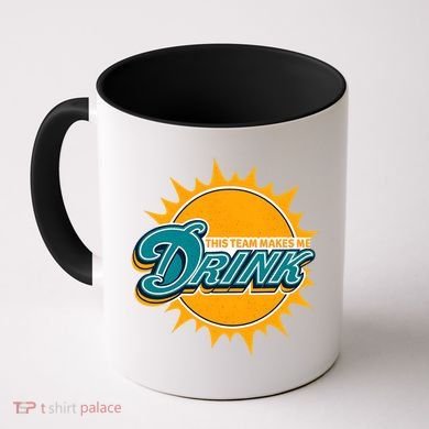Miami Football This Team Make Me Drink Funny Coffee Mug