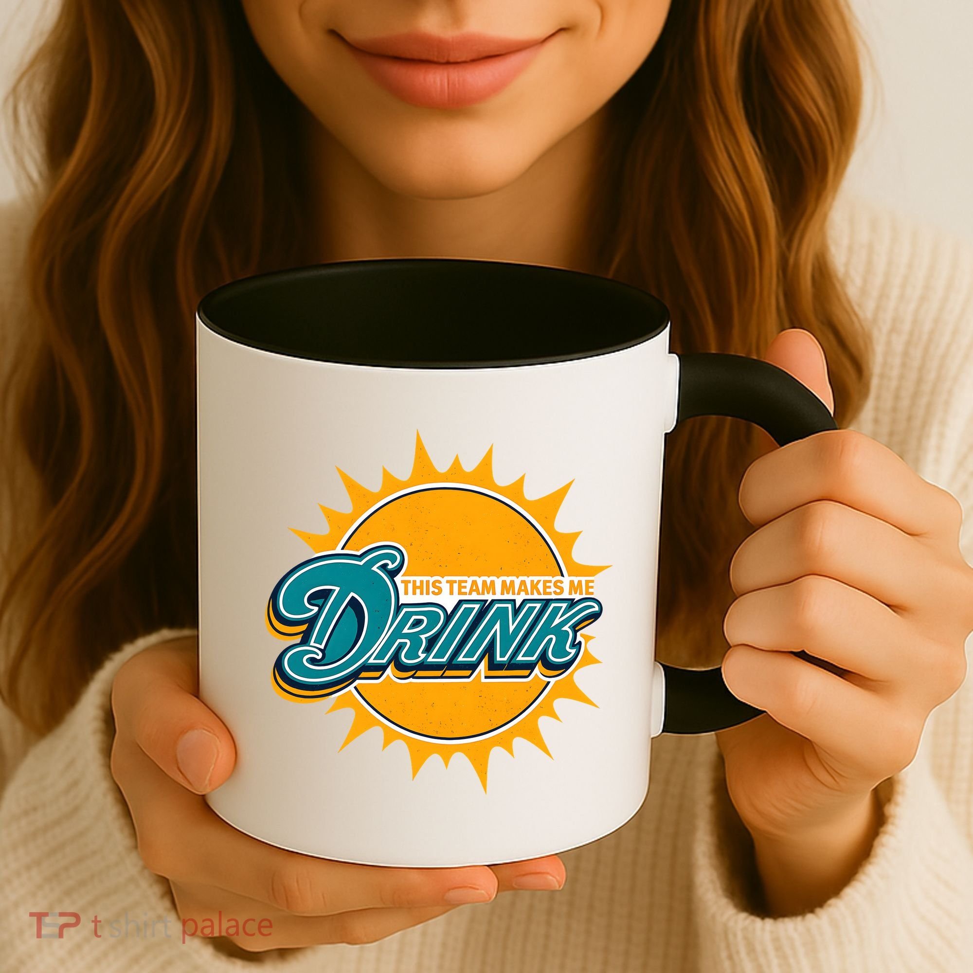 Miami Football This Team Make Me Drink Funny Coffee Mug