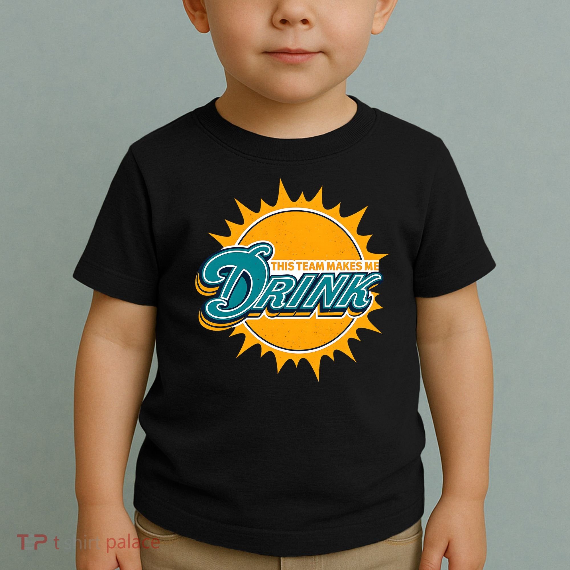 Miami Football This Team Make Me Drink Funny Toddler T-Shirt