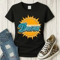 Miami Football This Team Make Me Drink Funny Women's T-Shirt thumb 3