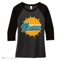 Miami Football This Team Make Me Drink Funny Women's Tri-Blend 3/4-Sleeve Raglan Shirt thumb 0