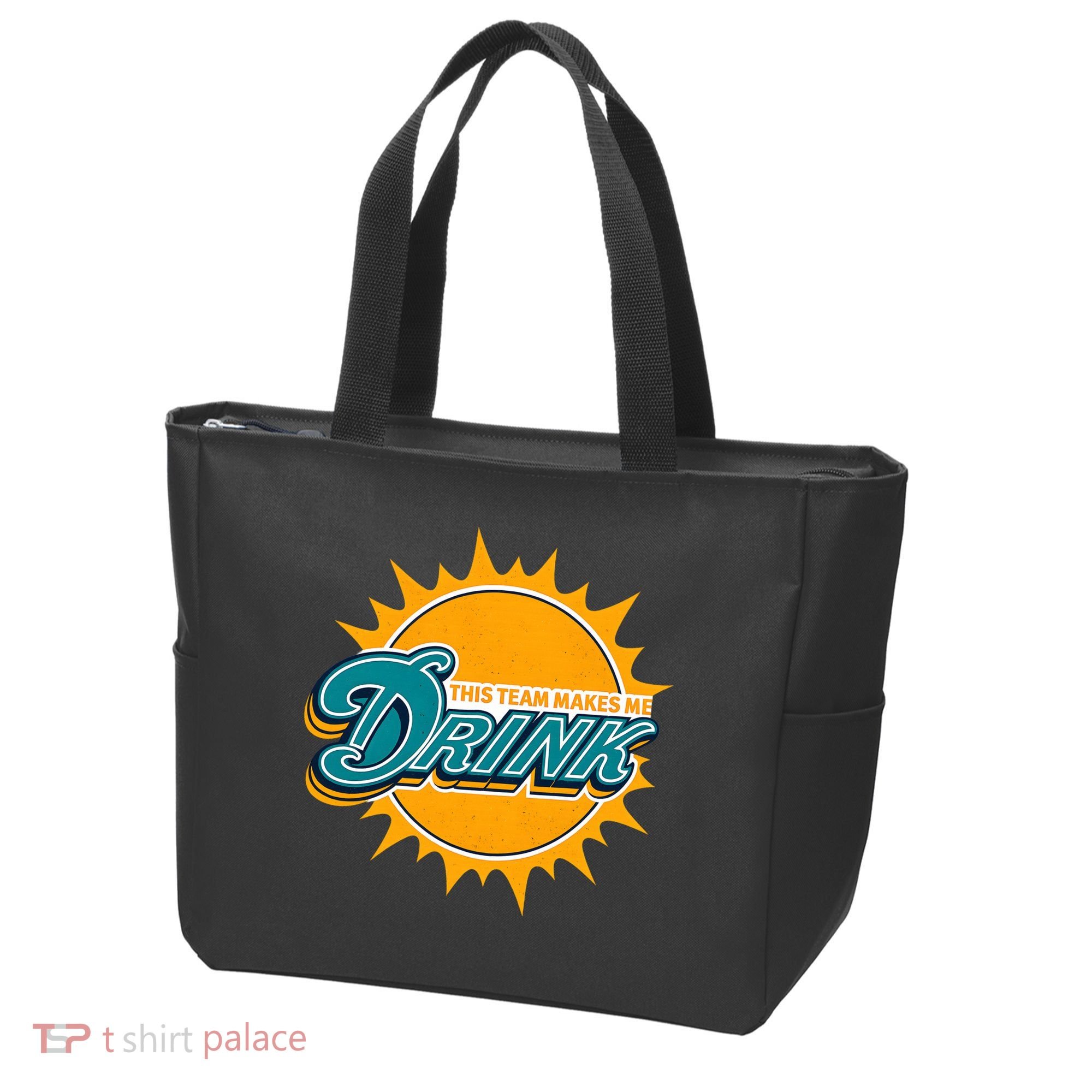 Miami Football This Team Make Me Drink Funny Tote Bag