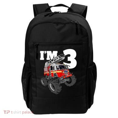 Monster Fire Truck 3rd Birthday Boy 3 Firefighter Backpack