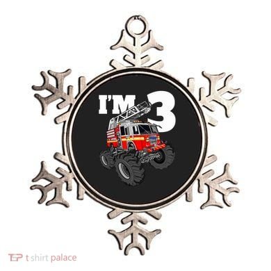 Monster Fire Truck 3rd Birthday Boy 3 Firefighter Ornament