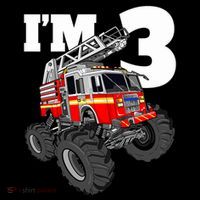 Monster Fire Truck 3rd Birthday Boy 3 Firefighter Ornament thumb 1