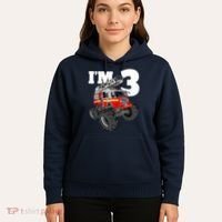 Monster Fire Truck 3rd Birthday Boy 3 Firefighter Hoodie thumb 5