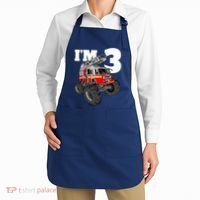 Monster Fire Truck 3rd Birthday Boy 3 Firefighter Apron thumb 2