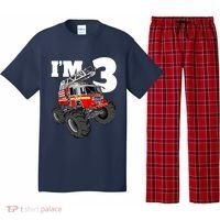 Monster Fire Truck 3rd Birthday Boy 3 Firefighter Pajama Set thumb 0