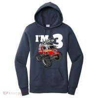 Monster Fire Truck 3rd Birthday Boy 3 Firefighter Women's Hoodie thumb 0