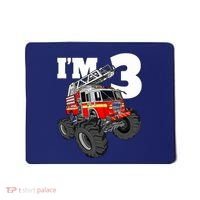Monster Fire Truck 3rd Birthday Boy 3 Firefighter Mousepad thumb 0