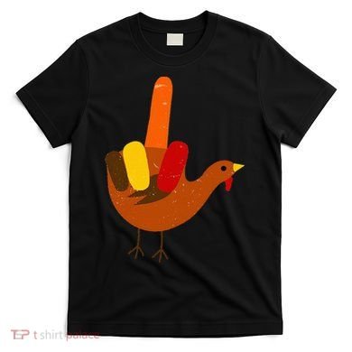 Middle Finger Turkey American Sign Language Thanksgiving T-Shirt