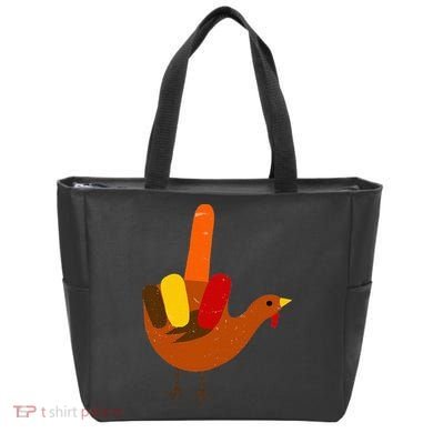 Middle Finger Turkey American Sign Language Thanksgiving Tote Bag