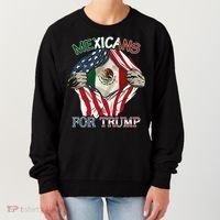 Mexicans For Trump 2024 Mexico Usa Friendship Flag Women's Sweatshirt thumb 0