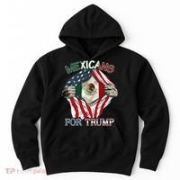 Mexicans For Trump 2024 Mexico Usa Friendship Flag Hoodie thumb 0