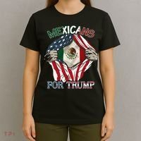 Mexicans For Trump 2024 Mexico Usa Friendship Flag T-Shirt thumb 4