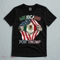 Mexicans For Trump 2024 Mexico Usa Friendship Flag T-Shirt thumb 5
