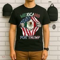 Mexicans For Trump 2024 Mexico Usa Friendship Flag T-Shirt thumb 6