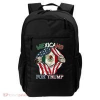 Mexicans For Trump 2024 Mexico Usa Friendship Flag Backpack thumb 0