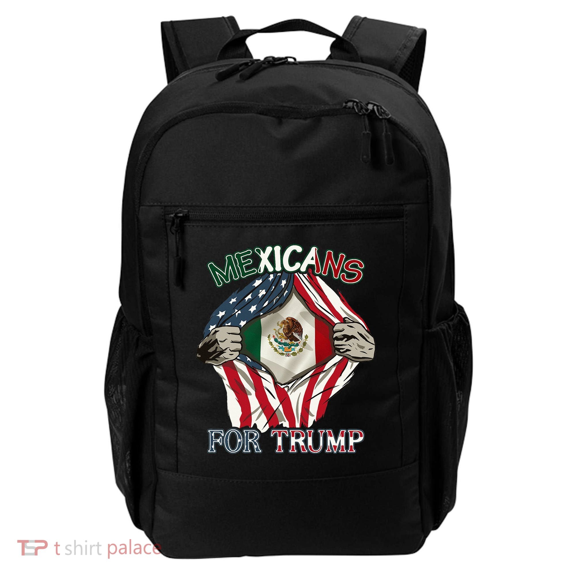 Mexicans For Trump 2024 Mexico Usa Friendship Flag Backpack